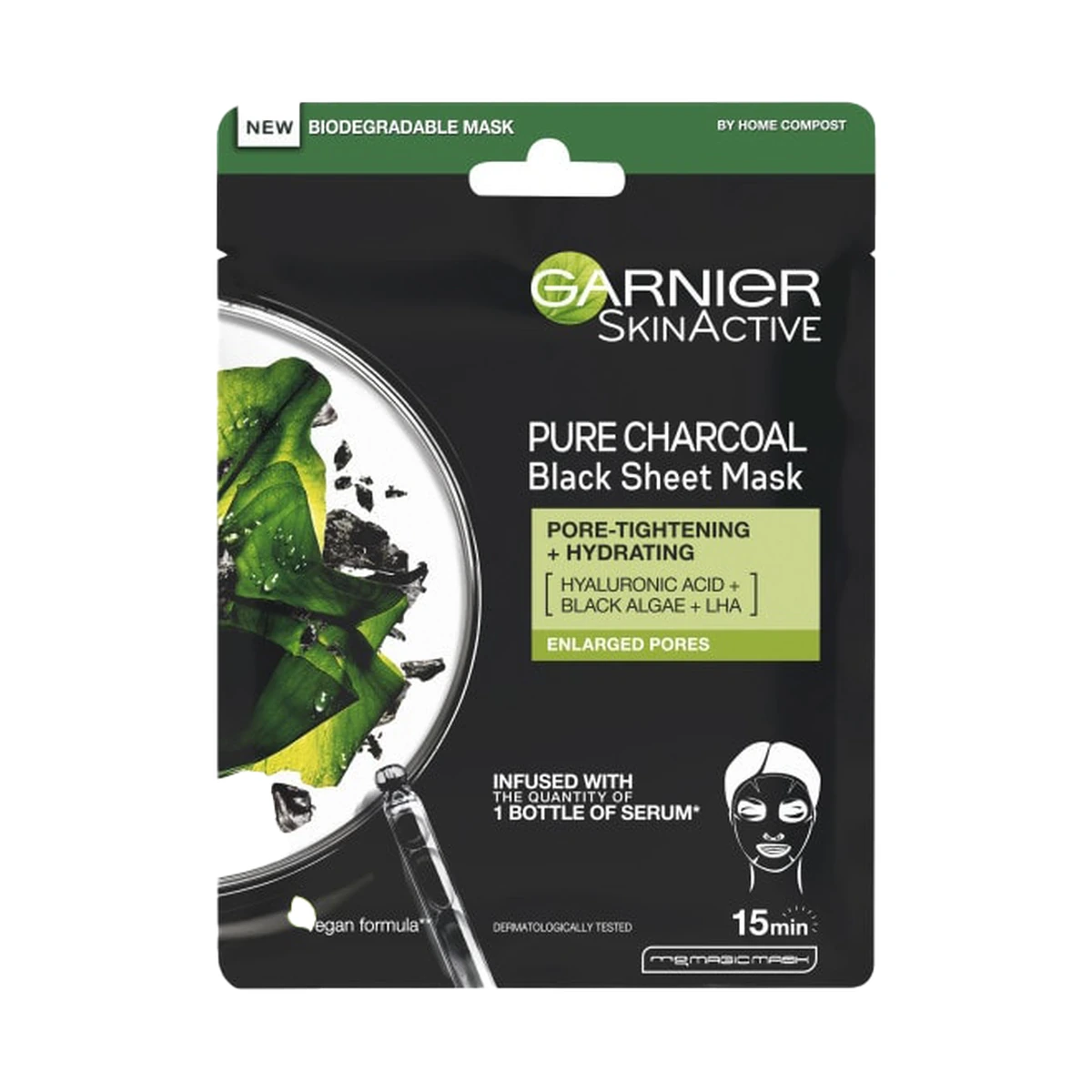 Skinactive Moisture Bomb Charcoal and Algae Hydrating Face Sheet Mask