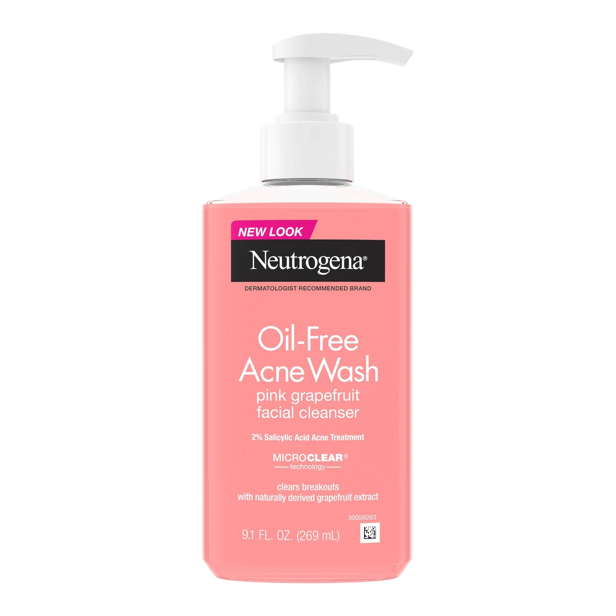 Oil-Free Acne Wash Pink Grapefruit Facial Cleanser, 9.1 Fl. Oz