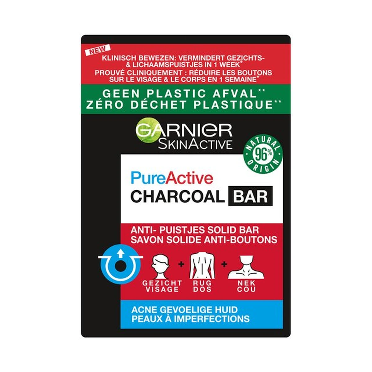 Garnier Pure Active Charcoal Anti-Puistjes Solid Bar