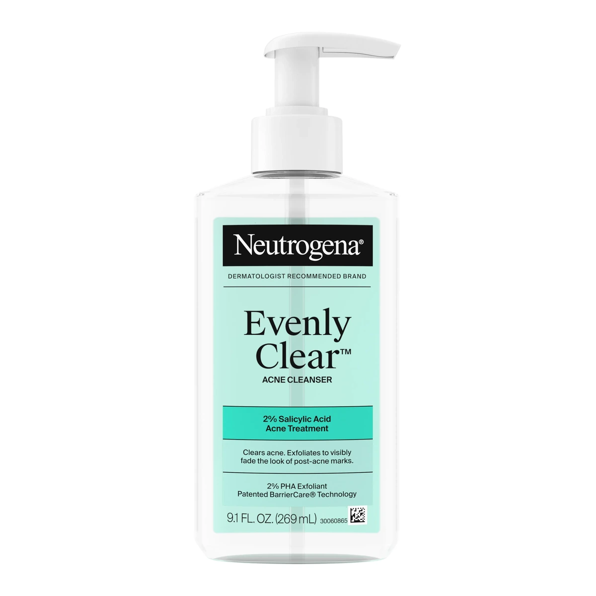Evenly Clear Acne Cleanser, 9.1oz