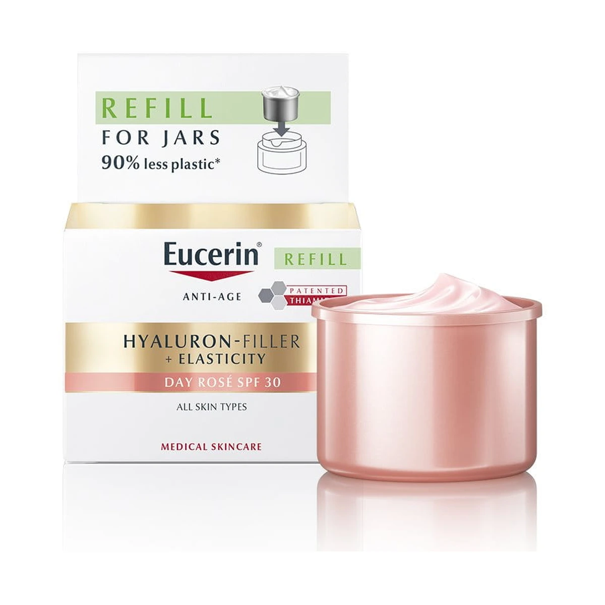 Hyaluron-Filler +Elasticity Dagcrème Rosé SPF 30 Navulling