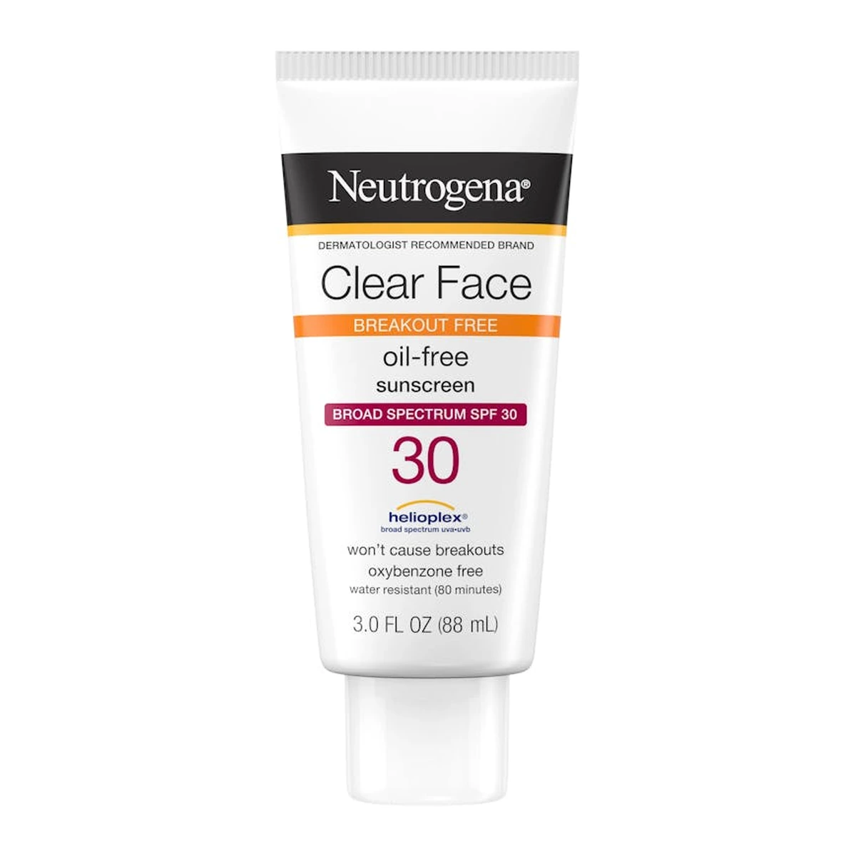 Clear Face Liquid Lotion Sunscreen Broad Spectrum SPF 30, 3 Fl. Oz