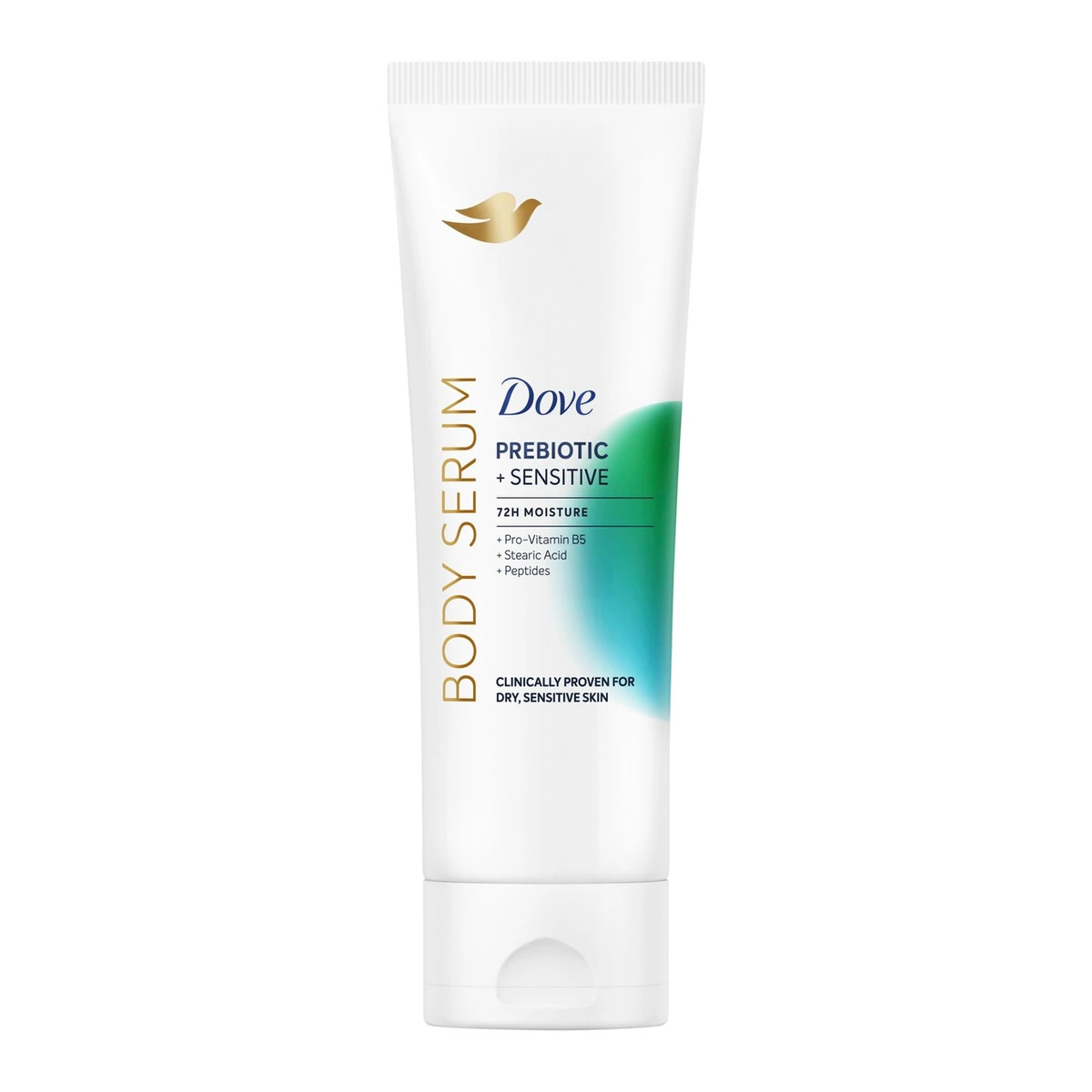 Body Serum voor de droge, gevoelige huid Prebiotic + Sensitive 72 uur lang hydraterende lotion met Pro-Vitamine B5, Stearinezuur en Peptiden 200 ml