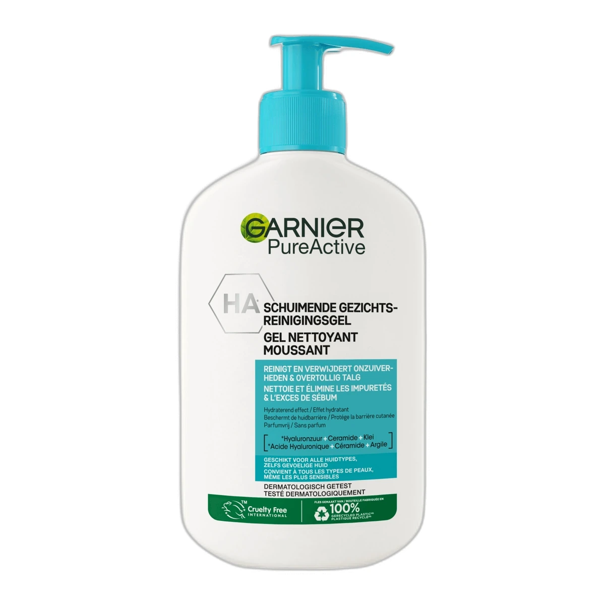 Pureactive Hydraterende Gezichtsreiniger met Hyaluronzuur, Ceramide & Klei voor het verwijderen van Imperfecties