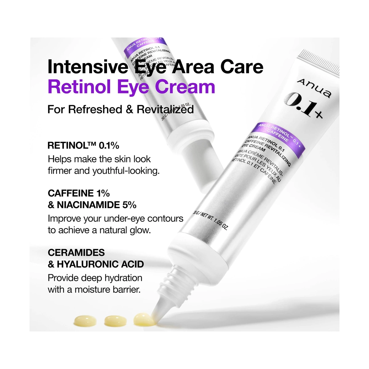 Retinol 0.1 Caffeine Revitalizing Eye Cream