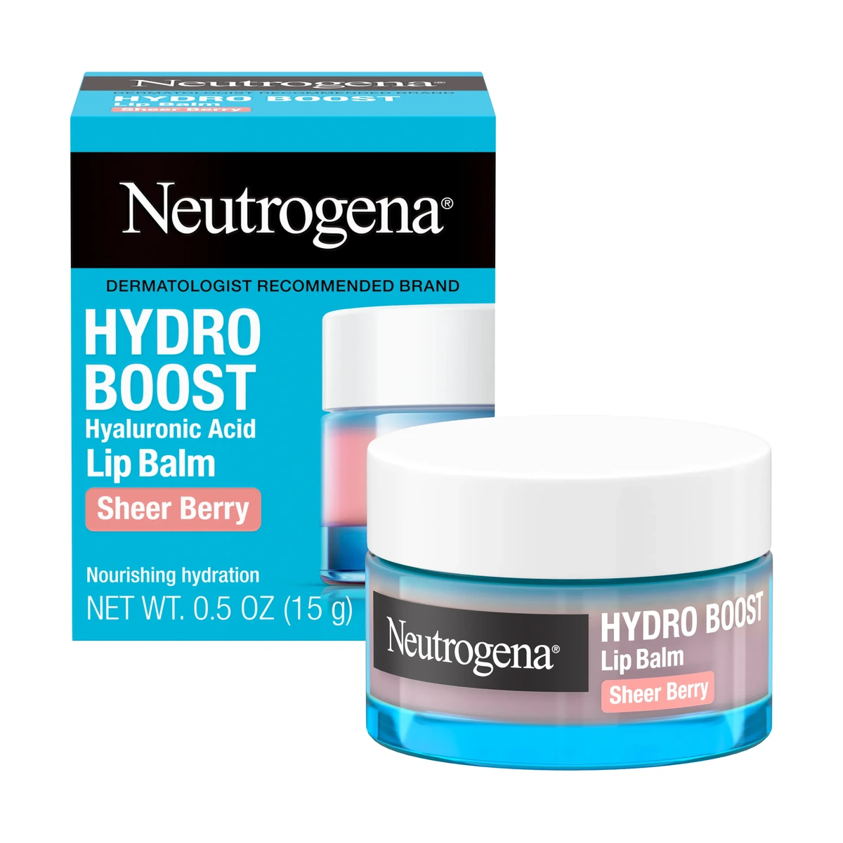 Hydro Boost Hyaluronic Acid Lip Balm, Sheer Berry, 0.5oz