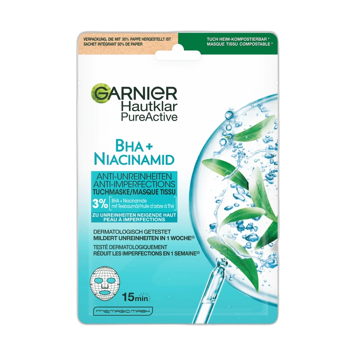 Pureactive Tissue Masker Tea Tree en Salicylzuur