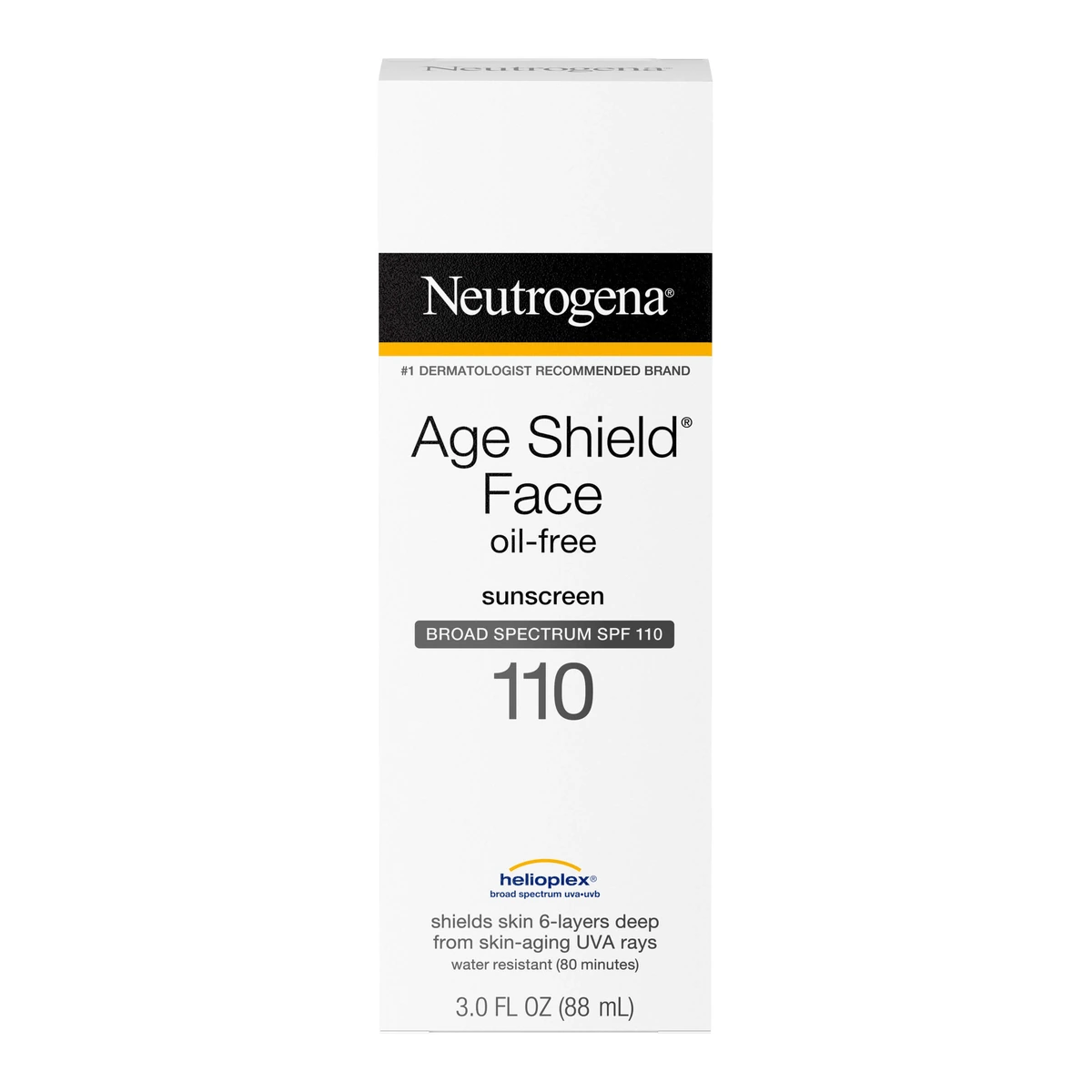 Age Shield Face Oil-free Lotion Sunscreen Broad Spectrum SPF 110