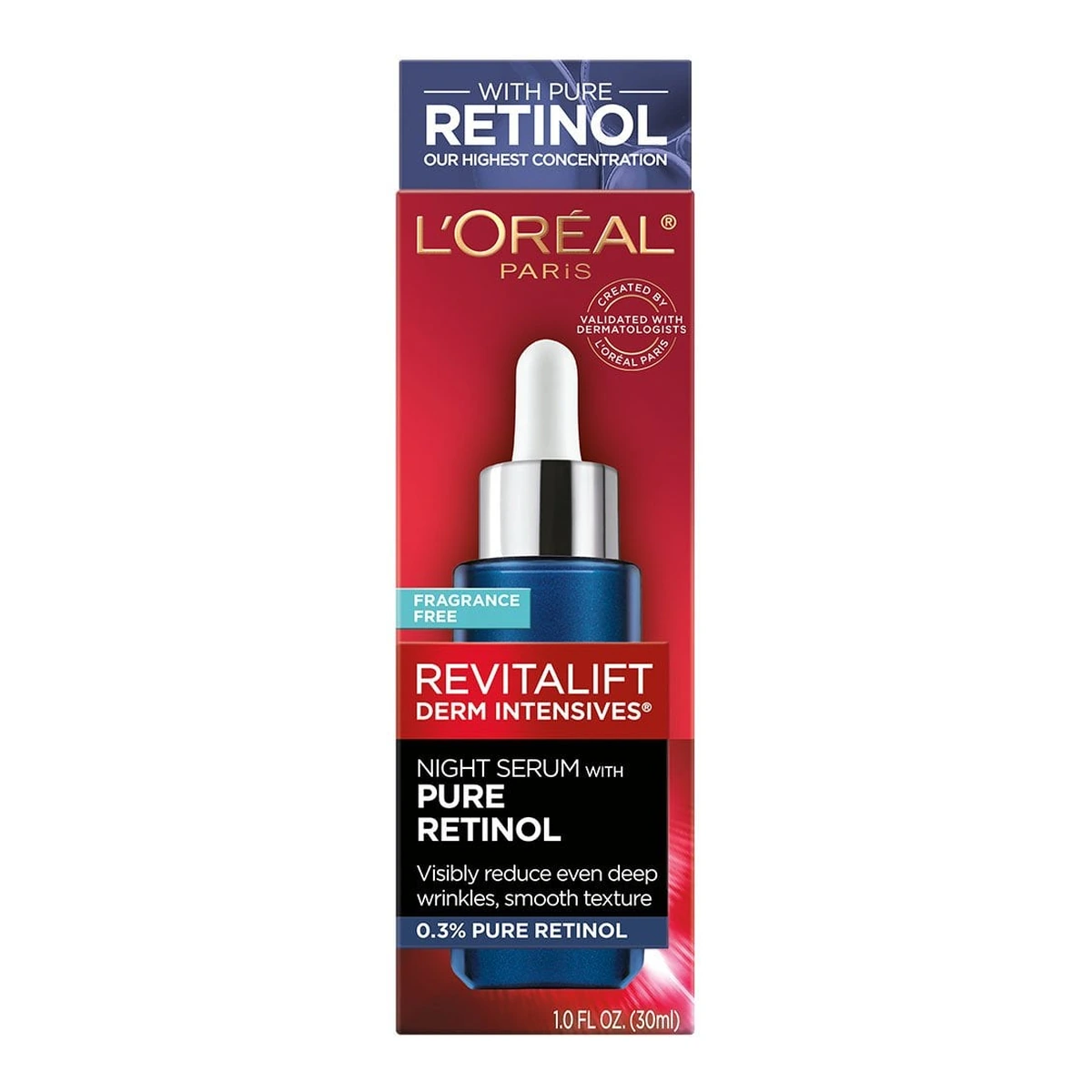 RevitaLift Night Serum, 0.3% Pure Retinol For Reduced Wrinkles & Smoother Texture