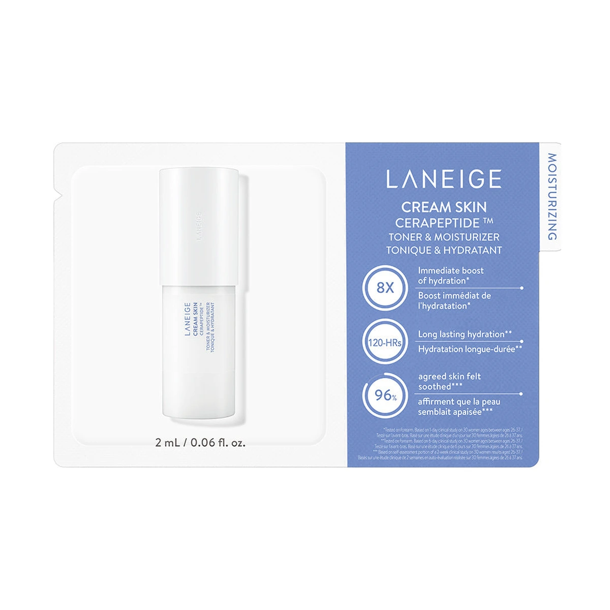 Cream Skin Toner & Moisturizer Cerapeptide (2mL)