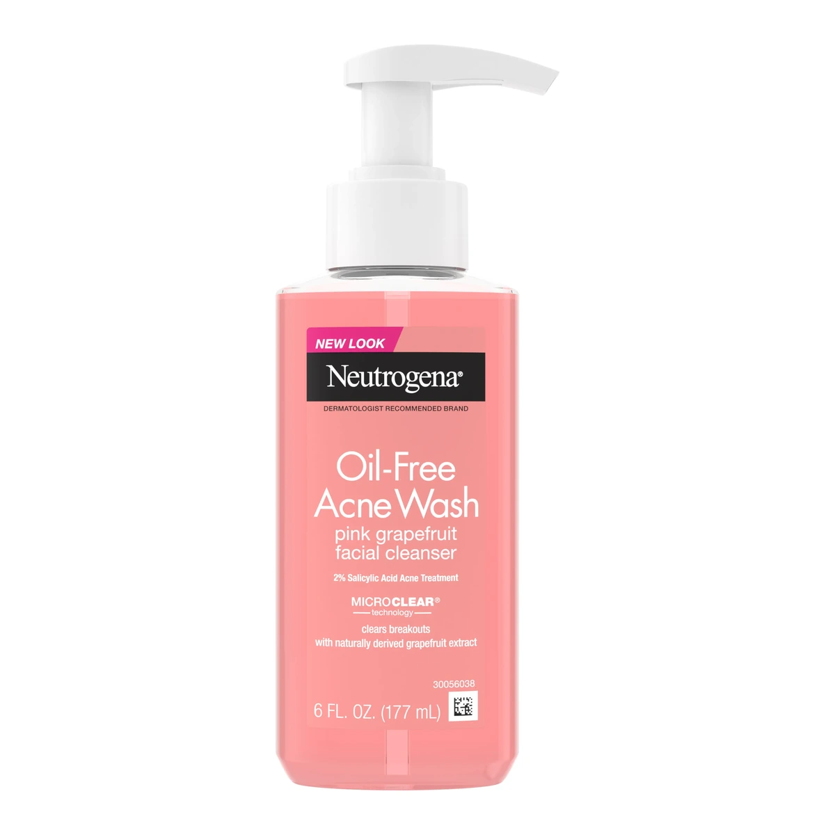 Oil-Free Acne Wash Pink Grapefruit Facial Cleanser, 6 Fl. Oz