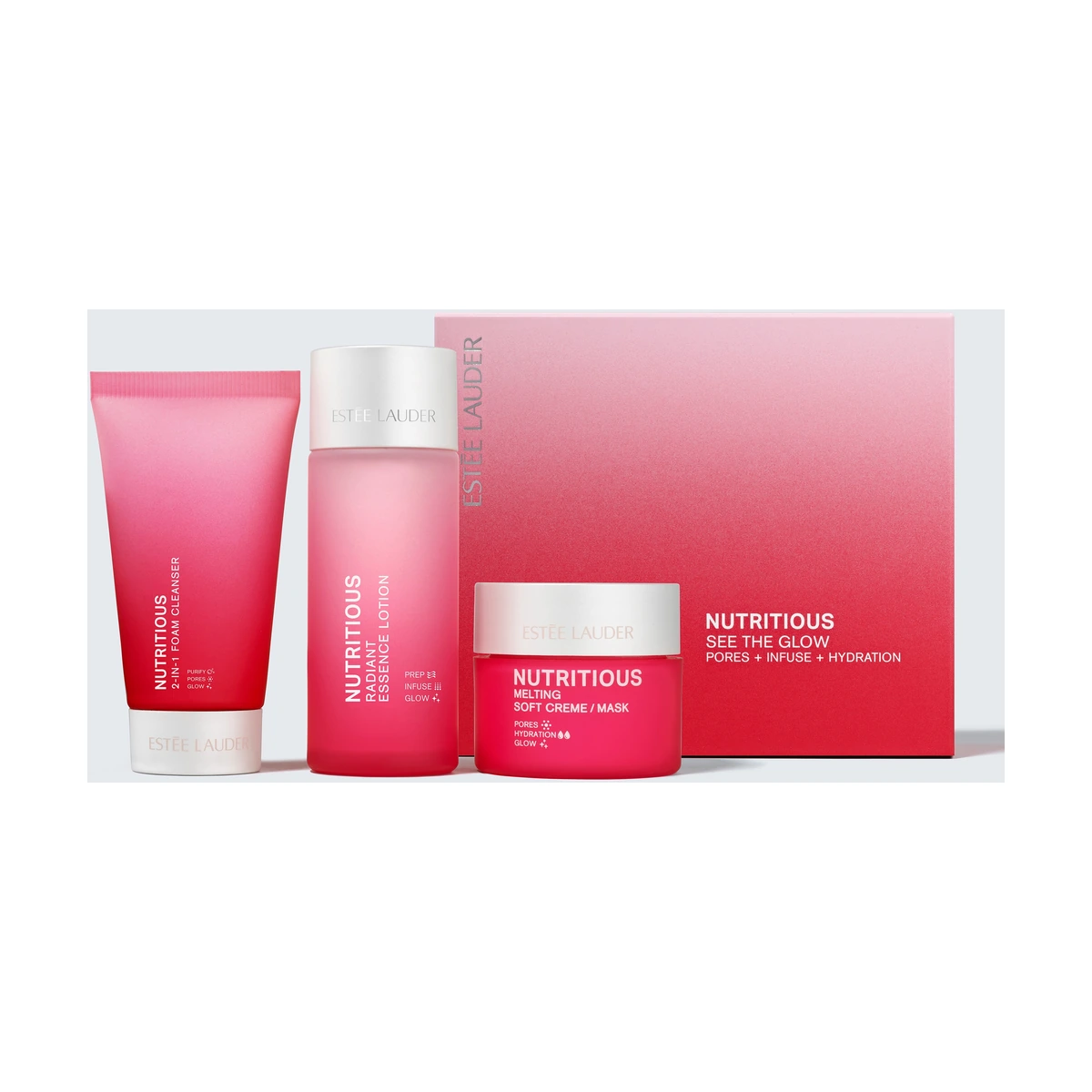See The Glow Pores + Infuse + Hydration Nutritious Skincare Set