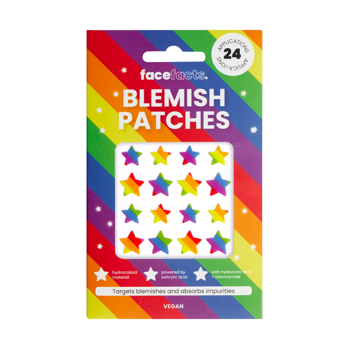 Hydrocolloid Blemish Patches - Rainbow Stars