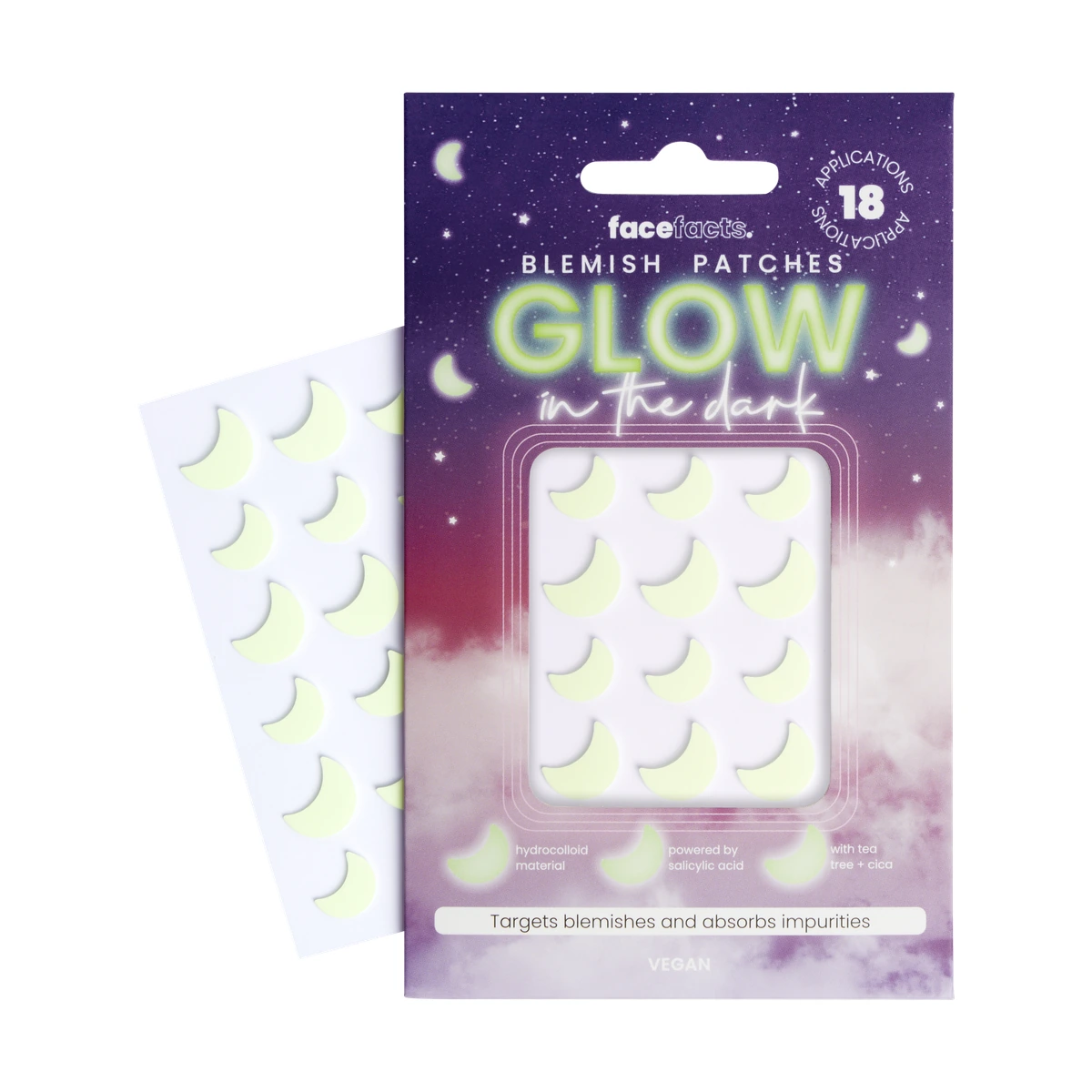 Hydrocolloid Blemish Patches - Glow in the Dark Moons