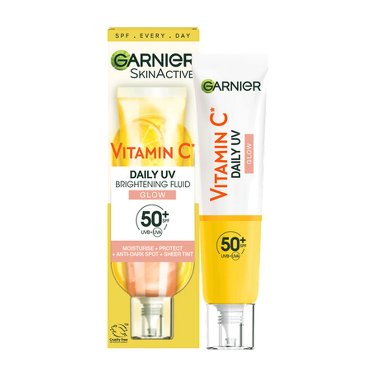 Skin Active Garnier Vitamin C Daily UV Brightening Fluid Sheer Glow, SPF50+