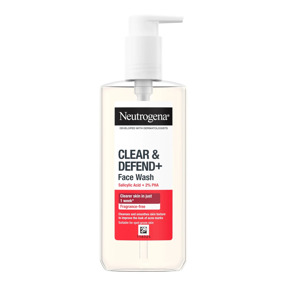 Clear & Defend+ Facial Wash with AHA /BHA /PHA