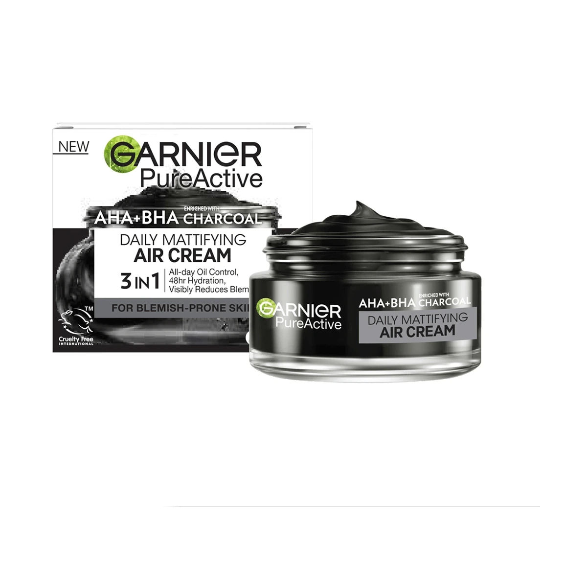 Pure Active AHA+BHA Charcoal Daily Mattifying Air Cream