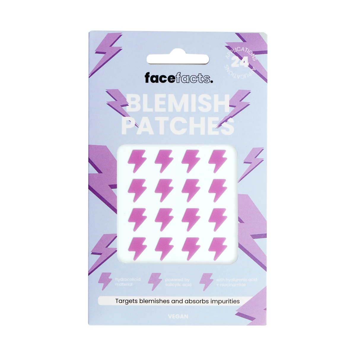 Hydrocolloid Blemish Patches - Purple Lightning Bolts