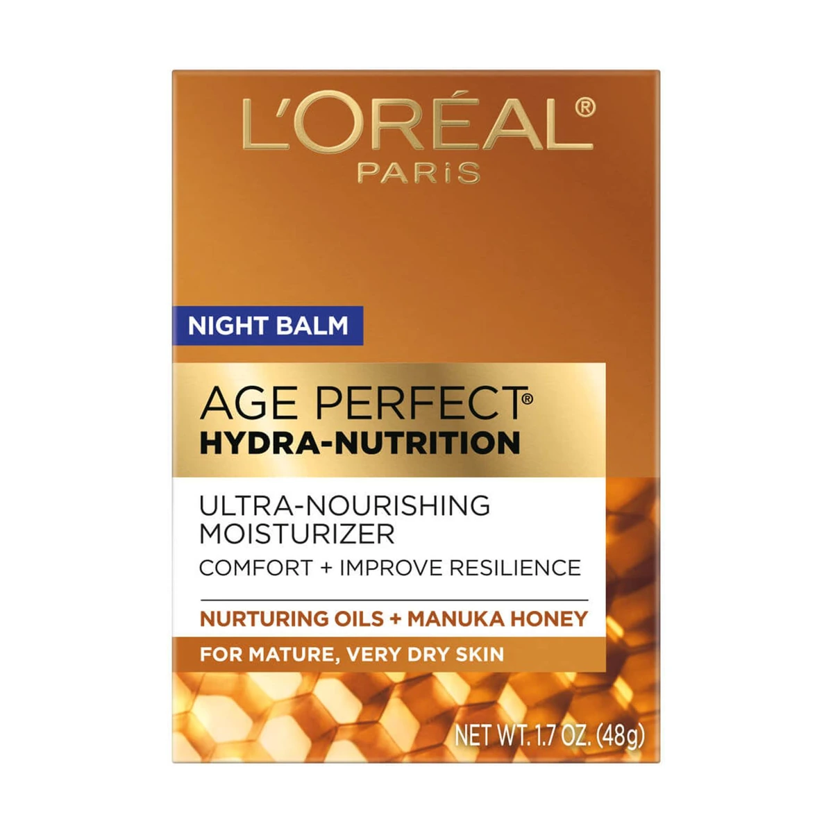 Age Perfect Skin Care Hydra-Nutrition Manuka Honey Night Balm For Hydrating Mature, Dry Skin