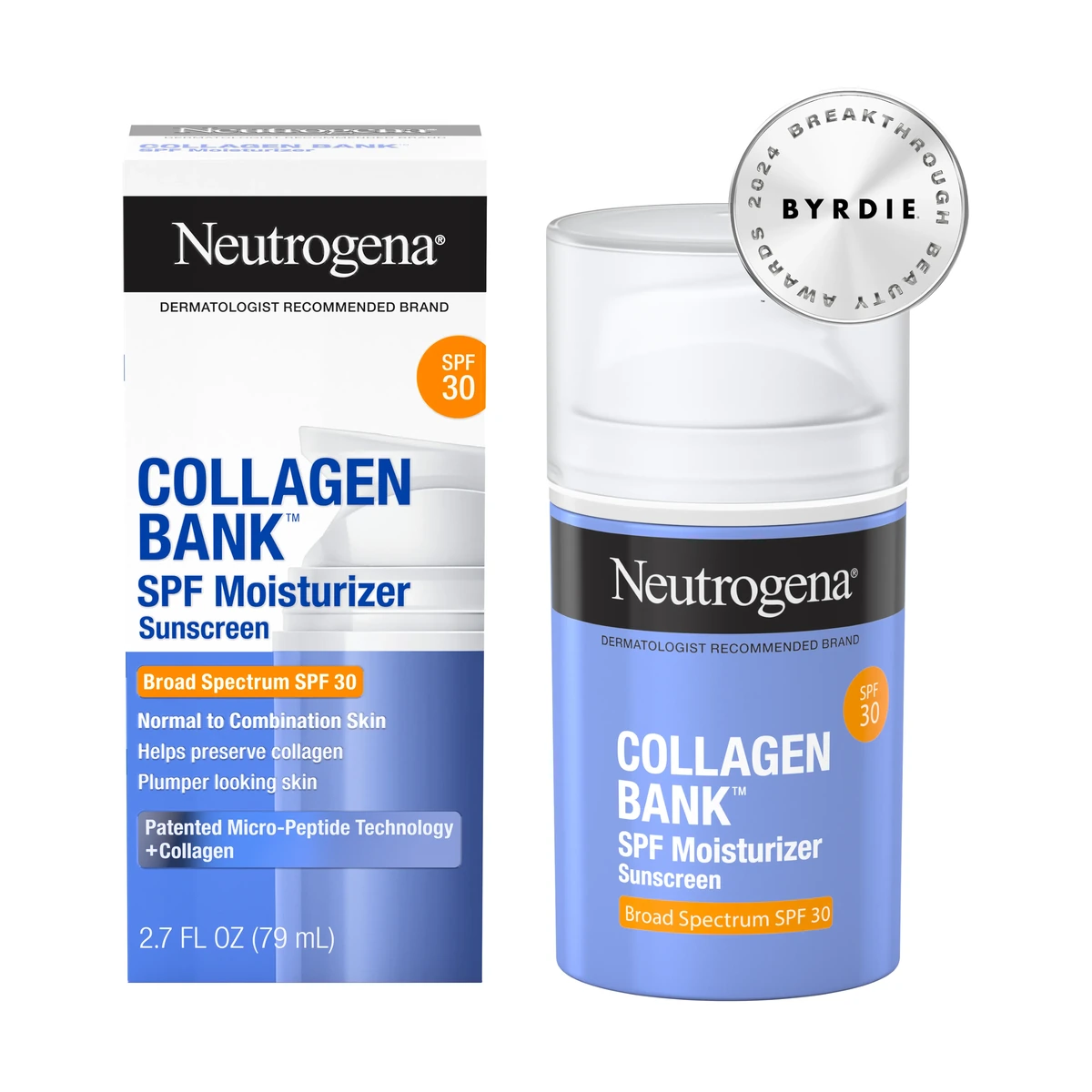 Collagen Bank SPF Moisturizer Broad Spectrum SPF 30, 2.7 Fl. Oz