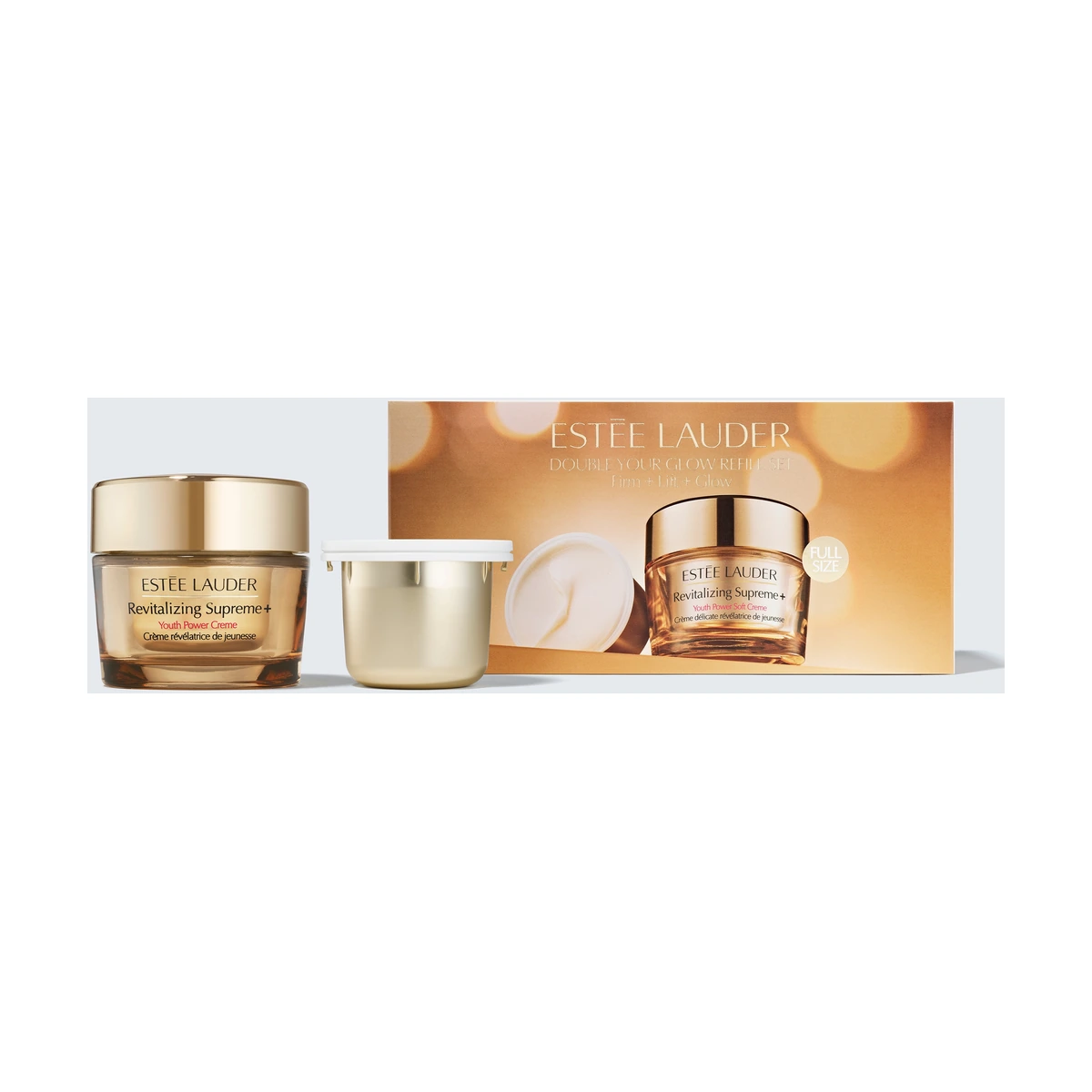 Revitalizing Supreme+ Creme Moisturizer Skincare Refill Set Firm + Lift + Glow