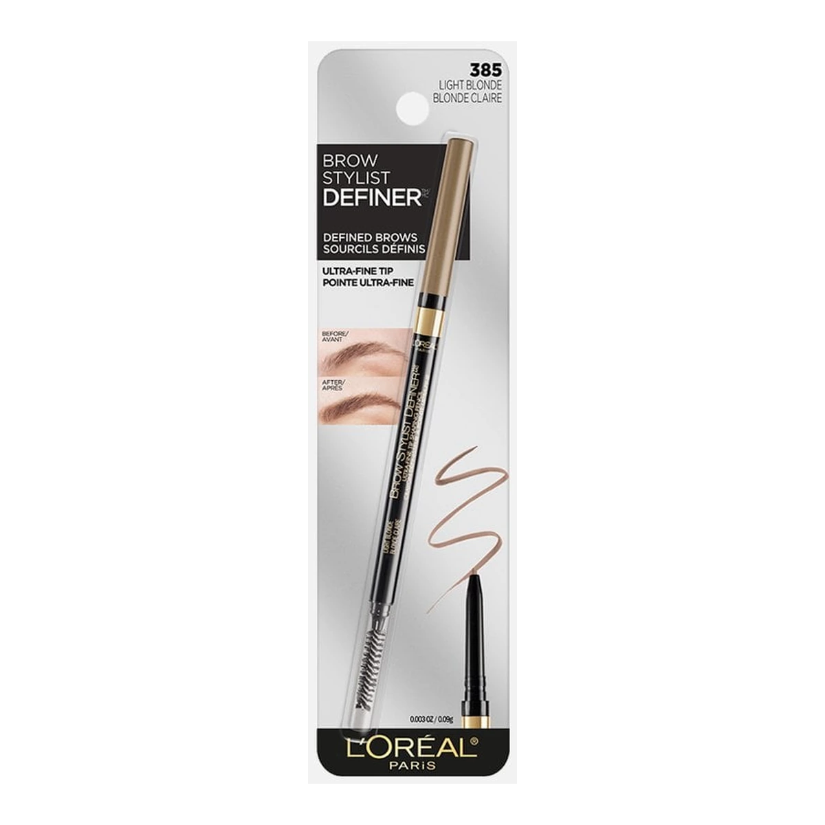 Brow Stylist Definer Mechanical Waterproof Ultra-Fine Tip Eyebrow Pencil With Spoolie Brush