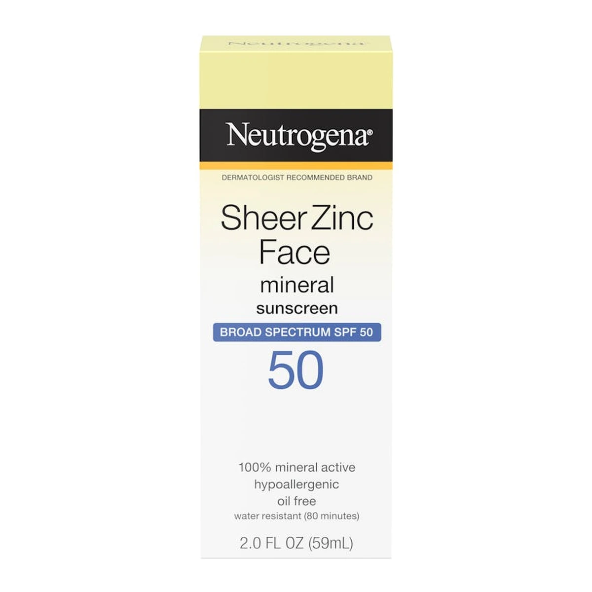 Sheer Zinc Face Dry-Touch Sunscreen Broad Spectrum SPF 50 For Sensitive Skin