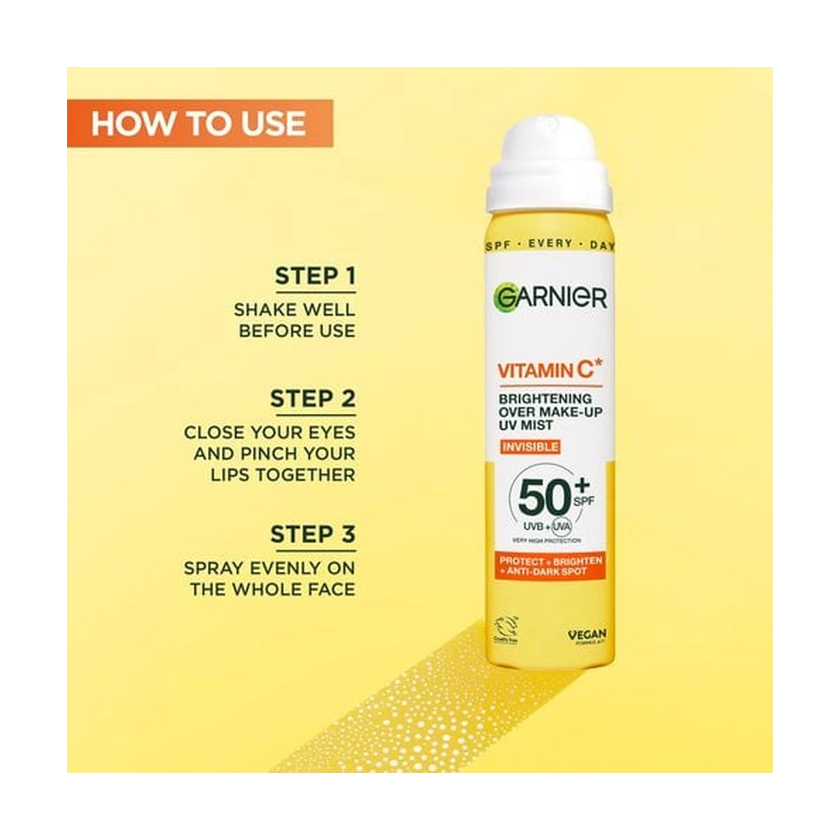 Vitamin C Vitamin C* Brightening Over Make-Up UV Mist Invisible