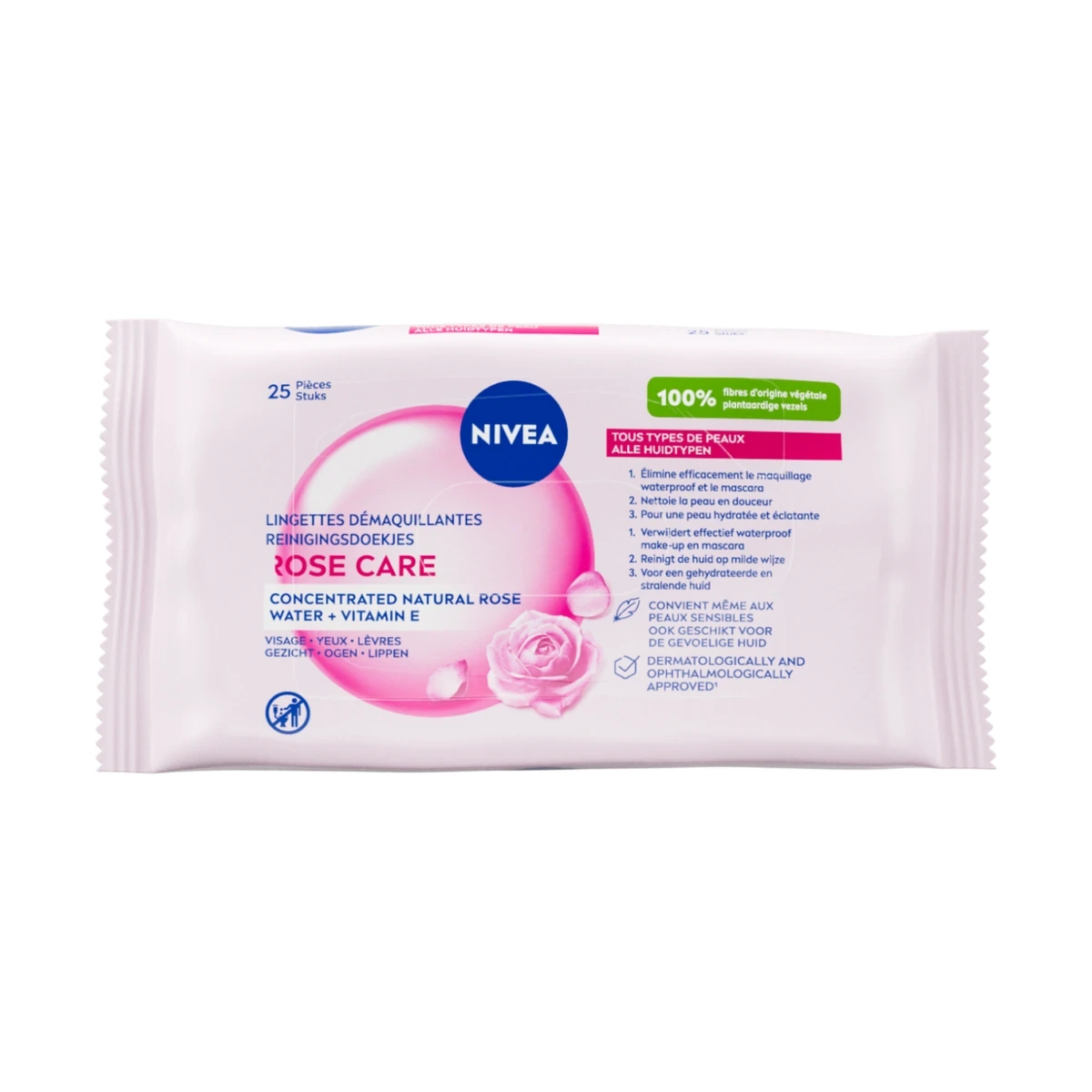 Micellair Reinigingsdoekjes Bio Rozenwater 25st