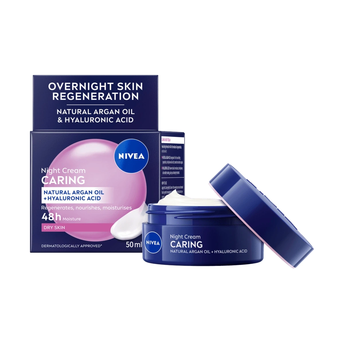 Caring Night Face Cream with Hyaluronic Acid